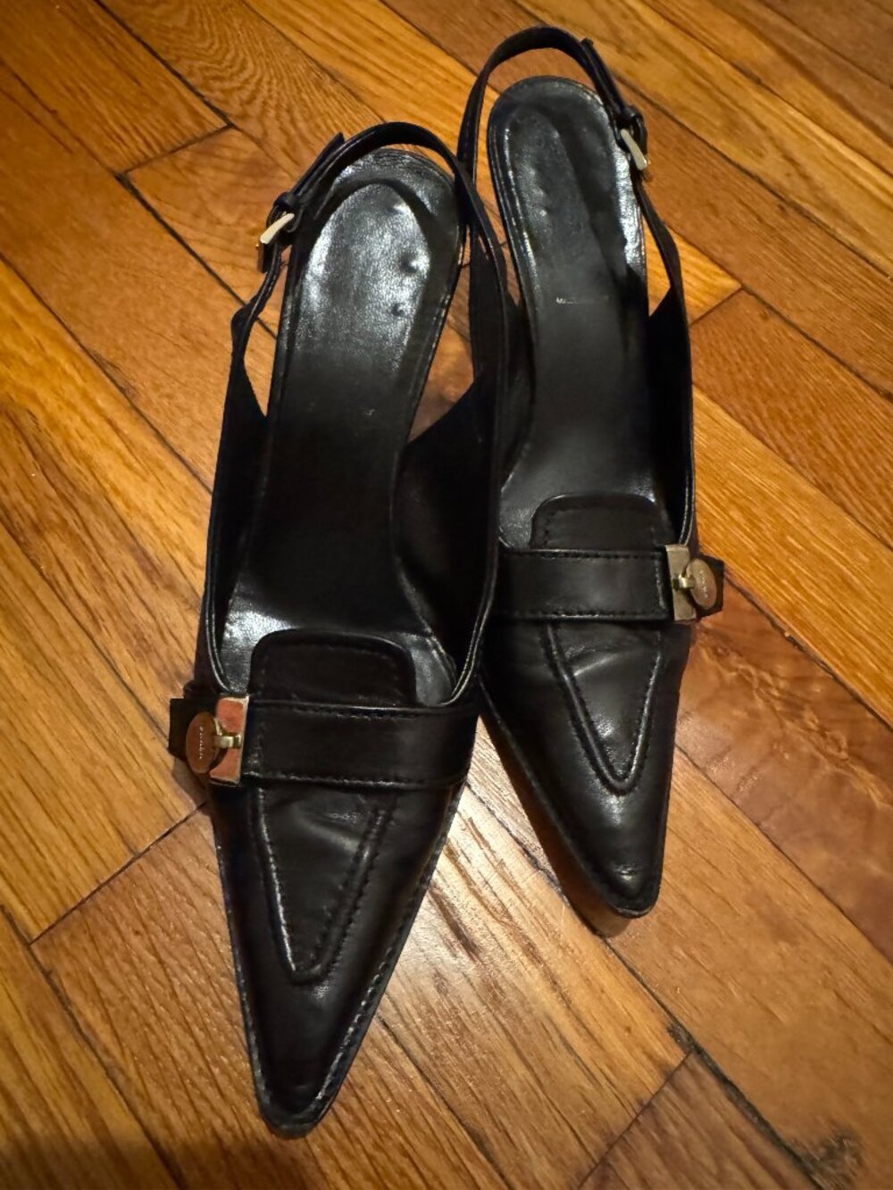 PRADA Black Slingback, Size 6.5